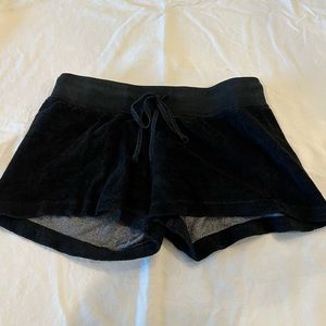 BLACK TERRY CLOTH HARD TAIL SHORTS SIZE MEDIUM